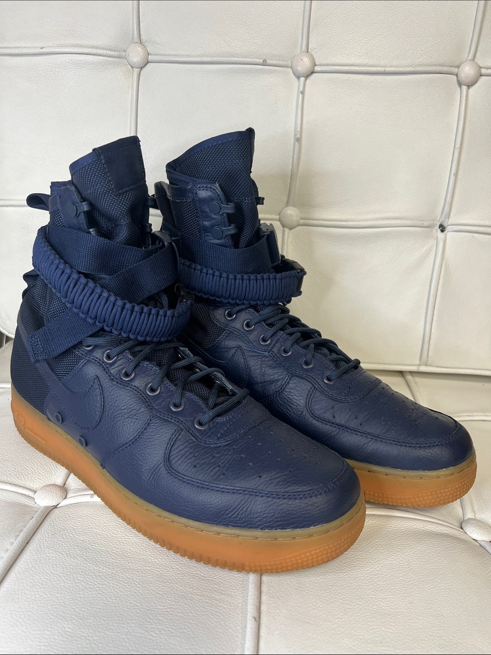 Nike Navy High-Top Tactical Sneaker with Gum Sole